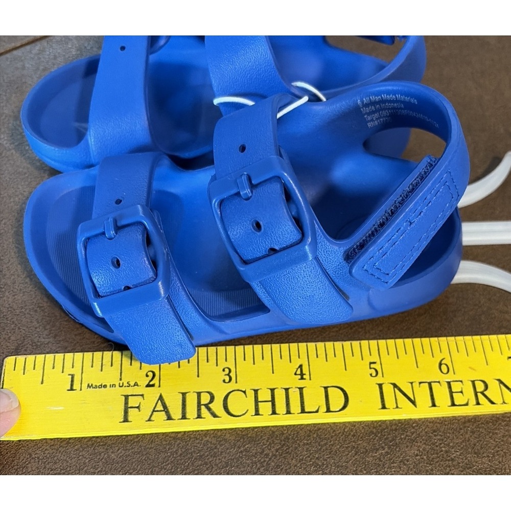 Cat & Jack Rubber Blue Sandals - Toddler Size 6 - Picture 6 of 6
